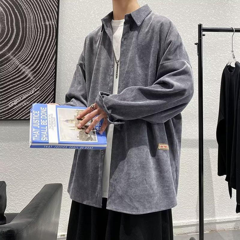 Cămașă cu mânecă lungă Cămașă de vară pentru bărbați, subțire și complet asortată, stil coreean, la modă, largi, mărime, culoare uni, stil Hong Kong, protecție solară