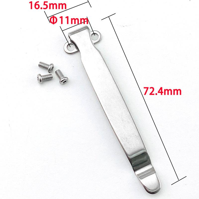 Stainless Steel Back Clip for DIY Folding Pocket Knife Tool DIY Accessories Back Clip Custom Folding Knife Back Clip Holder
