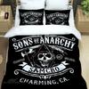 Sons Of Anarchy Retro Bedding Set For Bedroom Soft Modern Bedspreads Comefortable Kids Duvet Cover Quilt Cover And Pillowcase