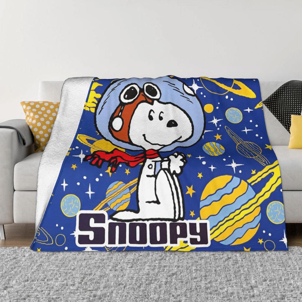 Coperta con Accessori di Snoopy Calda Accogliente Morbida Plaid per Divano 50x60 Pollici Copriletto Multimisura