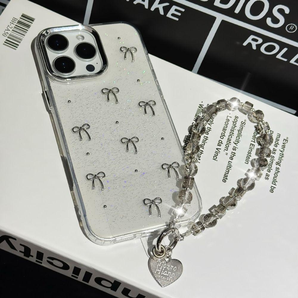 Short Crystal Beads Phone Chain Anti-lost Love Phone Pendant Mobile Phone Lanyard Christmas Gifts
