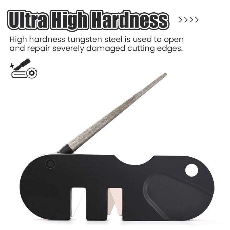 Multifunctional Outdoor Sharpening Tool Diamond Camp Gear Hike Tungsten Ceramic Sharpener Fish Hook Pocket Carbide Whetstone
