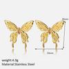 Explosive Three-dimensional Butterfly Stud Earrings Women Ins Fashion Small Fresh Gold-plated Stainless Steel Earrings Spot