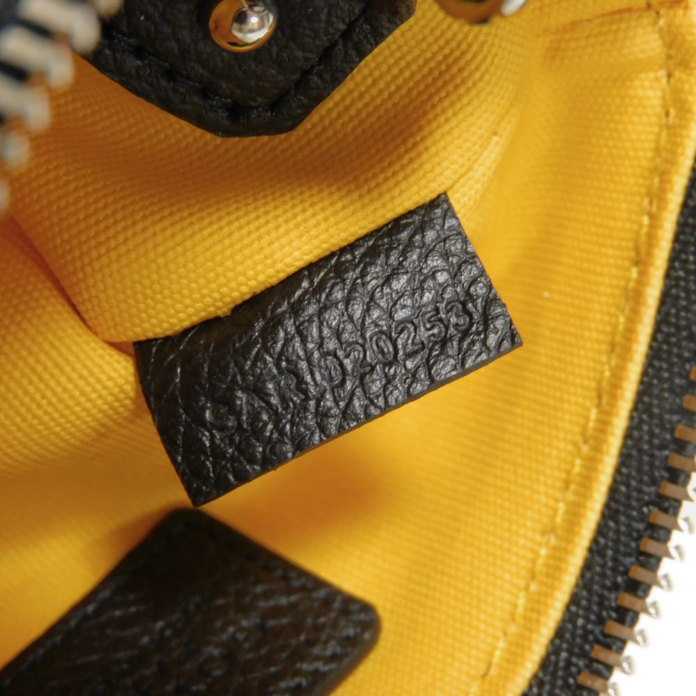 Used 9776 Senna Nano Key Ring 7943 Coin Pocket Wallet In Excellent Condition, Herringbone Pattern, Black. Men's. from