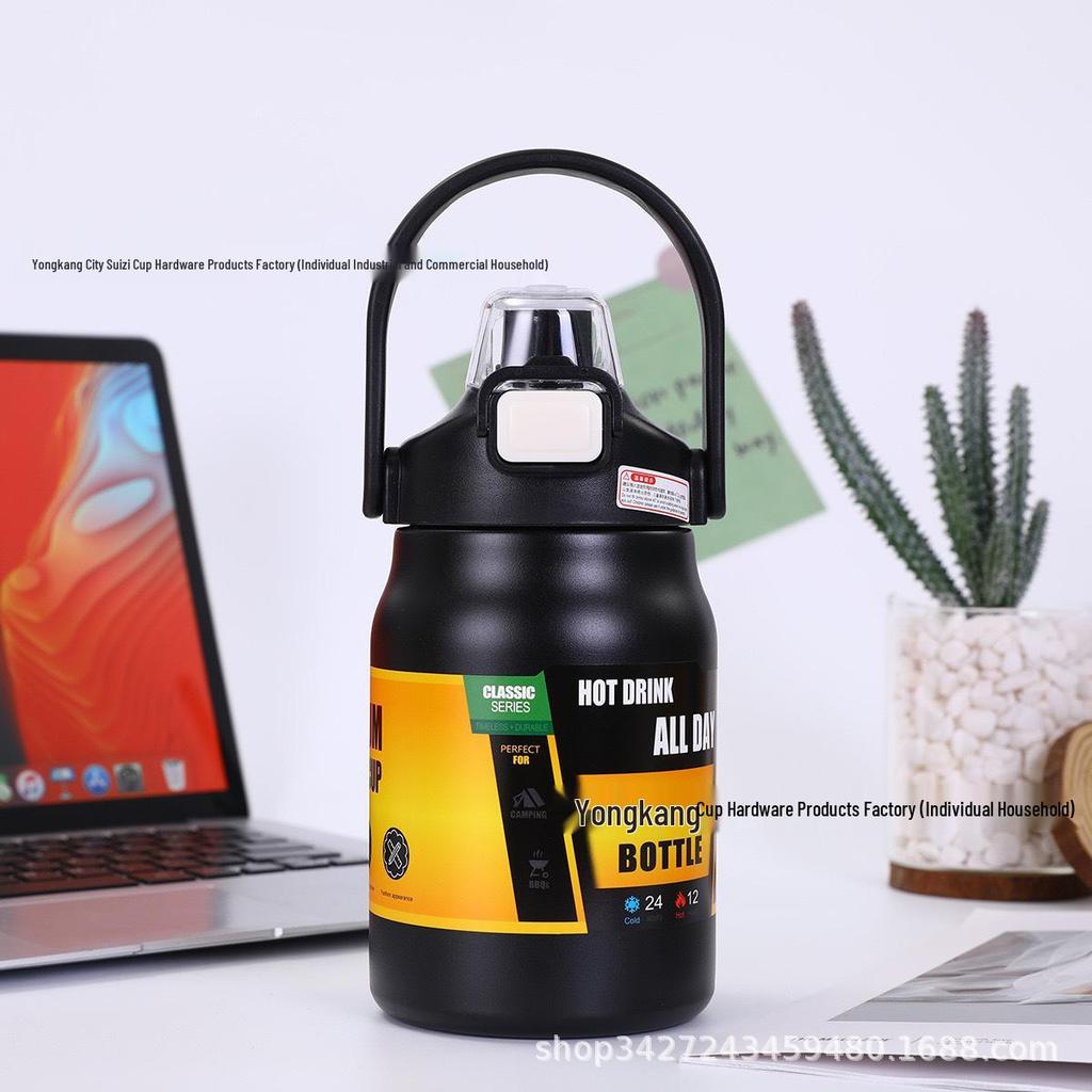 In-stock 304 Stainless Steel Double Wall Thermos Flask, Large Belly Design, Portable Sports Cup, Large Capacity for Kids, Mountaineering Cup