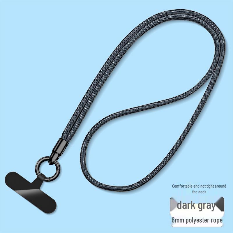 Wrist and Neck Mobile Phone Lanyard with Finger Ring and Anti-Drop Strap