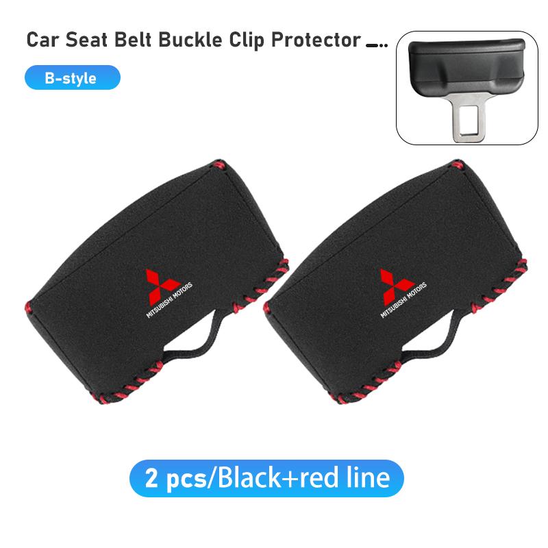 Car Seat Belt Buckle Protective Cover Safety Belt Plug Clip Case Accessories For Mitsubishi Outlander Lancer L200 ASX Pajero