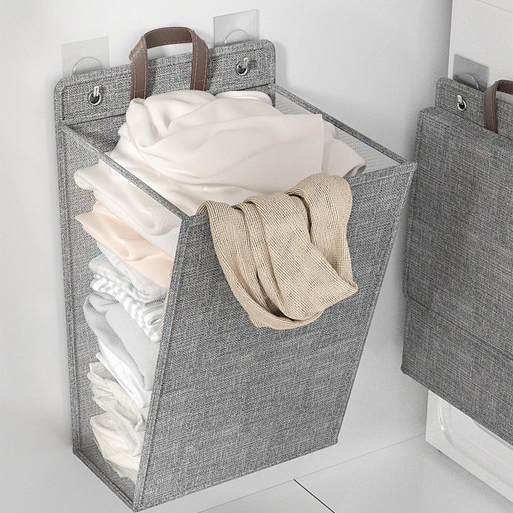 סל כביסה תלוי על הקיר מתקפל סל לבגדים מלוכלכים חוסך מקום סל כביסה מתקפל