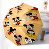 Mickey Mouse,Cartoon Character Automatic Folding Umbrella - Simple 8-Rib Design, Bright Cartoon Pattern, Durable Iron Frame, Suitable For Tr