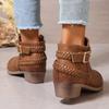 Scarpe da Donna alla Moda 2024 Stivali da Donna con Zip Laterale di Alta Qualità Stivali Moderni con Fibbia alla Moda Stivali Sexy da Donna con Punta Acuta alla Caviglia