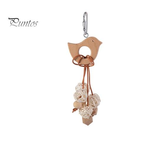 

Цветной подвесной попугай, игрушка для обучения покусыванию и жеванию, ручная работа, качели для птиц из натурального дерева, подвесная музыкальная подвеска для попугая A