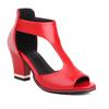 Sandali Estivi Bocca di Pesce Taglia Grande 43 Zip Posteriore 40 Tacco Alto Scarpe da Donna 18H1 Bianco Nero Rosso
