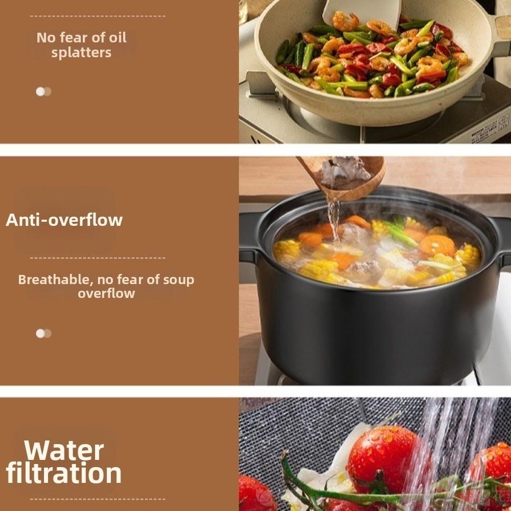 Fine Mesh Oil Splash Guard With Handle Splash Guard Cover Splatter Screen  Food Preparation