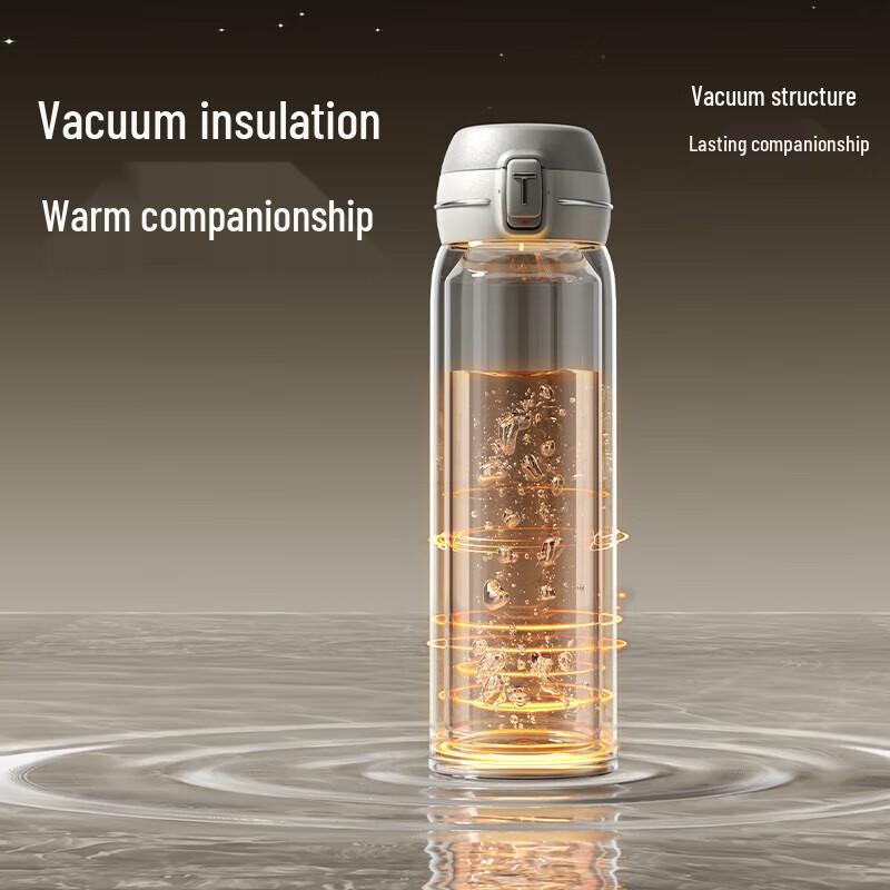 TOMIC Pure Titanium Insulated Mug with Tea Infuser