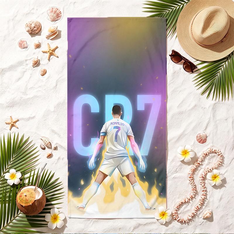 CR7 Soft Beach Towel Stylish Beach Pool Towel for Summer Seaside Vacation Travel