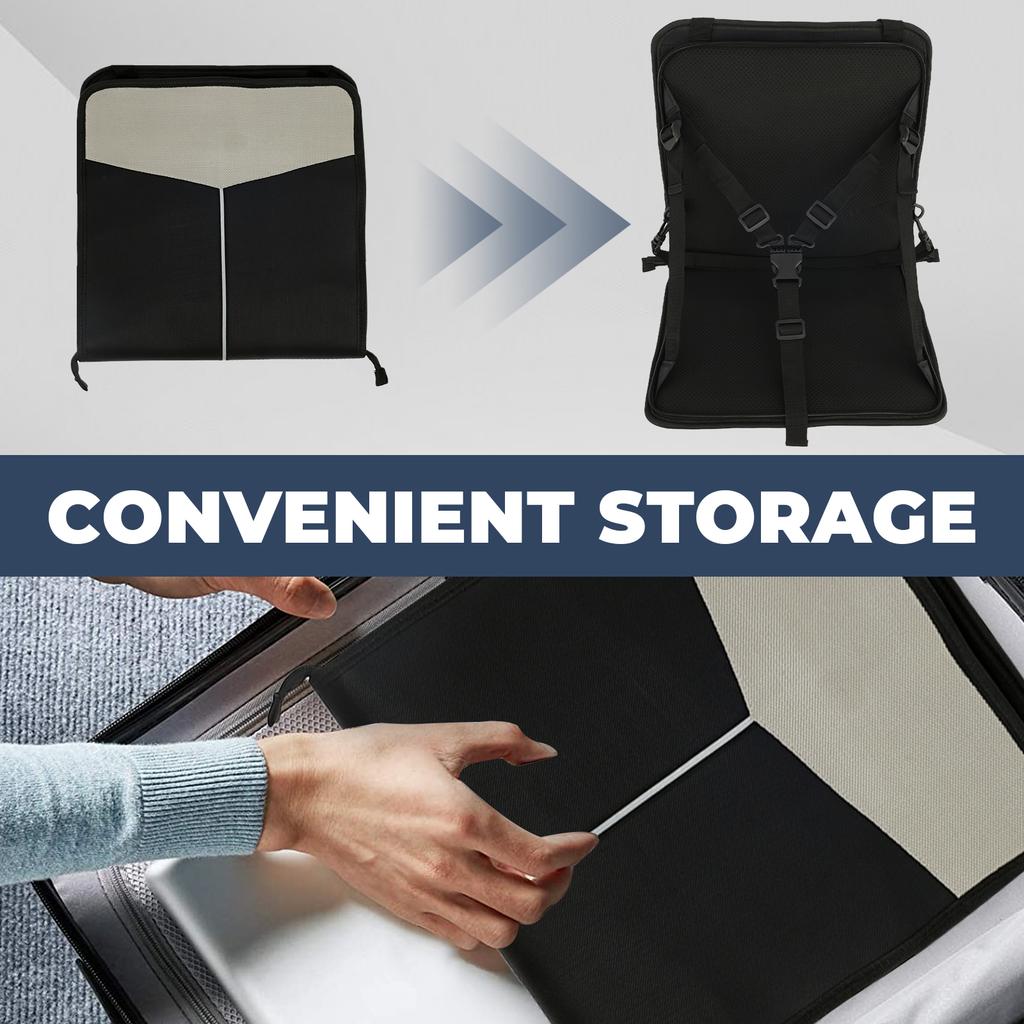 Kids Suitcase Seat Portable Folding Travel Seat Upgraded Safe Kids Luggage Seat with Seat Belt Easy To Use for Toddler Traveling