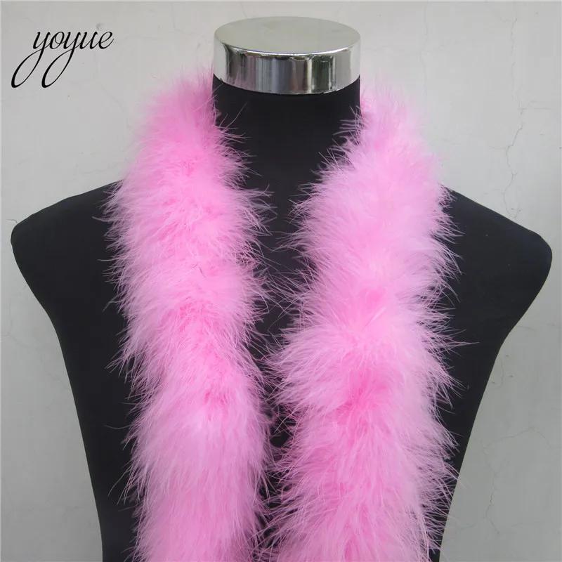 DIY YOYUE 50g 2meters Long Fluffy Feather Boa Dyed Turkey Feather Strip For Party/carnival Costumes/party Shawl Ostrich feather Boa