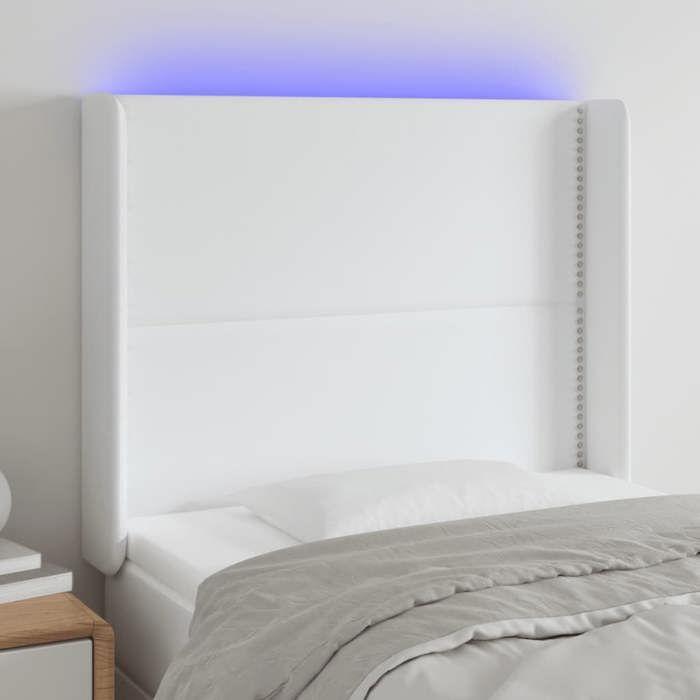 VidaXL LED Headboard Bedroom Furniture Single Bed Accessory Headboard Interior White 3123987