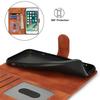 Wallet Case for iPhone SE (2022)/(2020)/8/7 Double Folded Edge Skin Touch PU Leather Flip Phone Cover