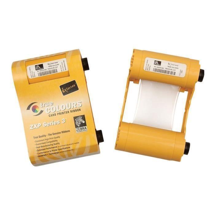 Ruban d'impression couleur Zebra ix Series YMCKOK pour ZXP Series 3, 3 QuikCard ID Solution