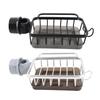 Stainless Steel Sink Organizer with Drip Tray Multifunctional for Sponge Soap Brush Sink Caddy Holder Space Saving