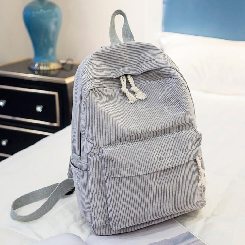 Minimalist Urban Style Corduroy Daypack With Padded Laptop Compartment For Commuting