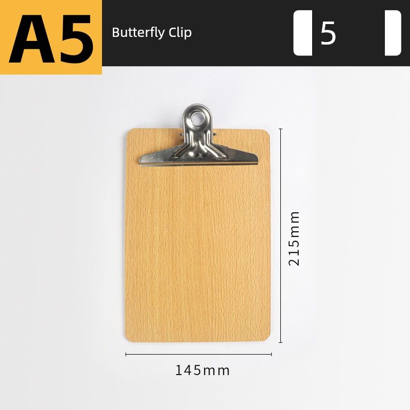 Notes Plate Holder Painting Menu Clip Transparent Delivery Note Folder Plate Holder Express Folder Tablet Clip Plate Holder Warehouse Score Board 5 Pieces [A5 Butterfly Board Clip]
