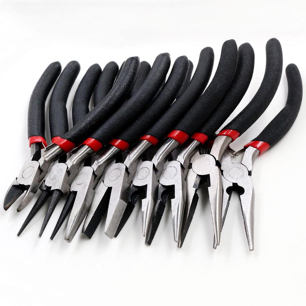 Multi-Functional Craft Pliers Set: Mini Vise, Diagonal Cutters, Needle-Nose for Handcraft and Jewelry Tools.