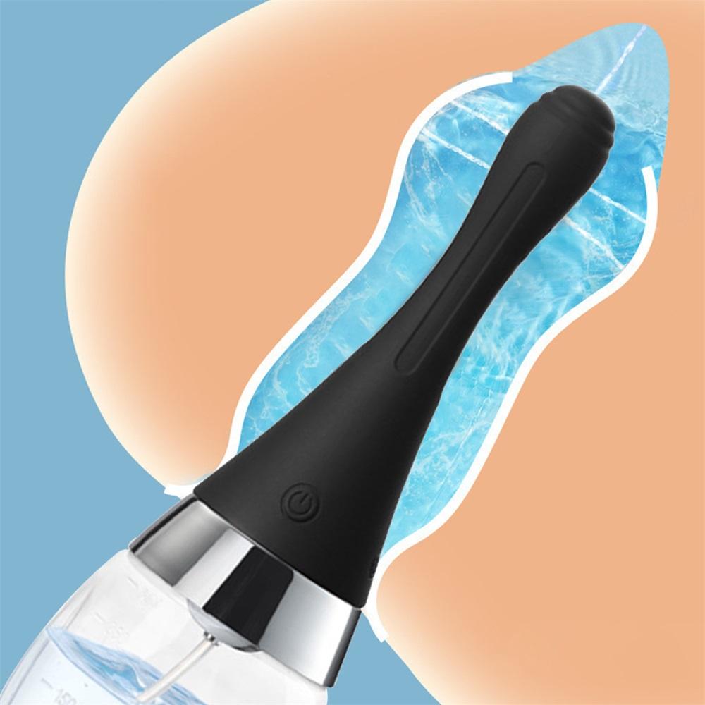 Fully Automatic Enema Cleaning Container, Vagina and Anal Cleaner Douche, Bulb Design Silicone Health Tool Sex Toy for Woman and Man
