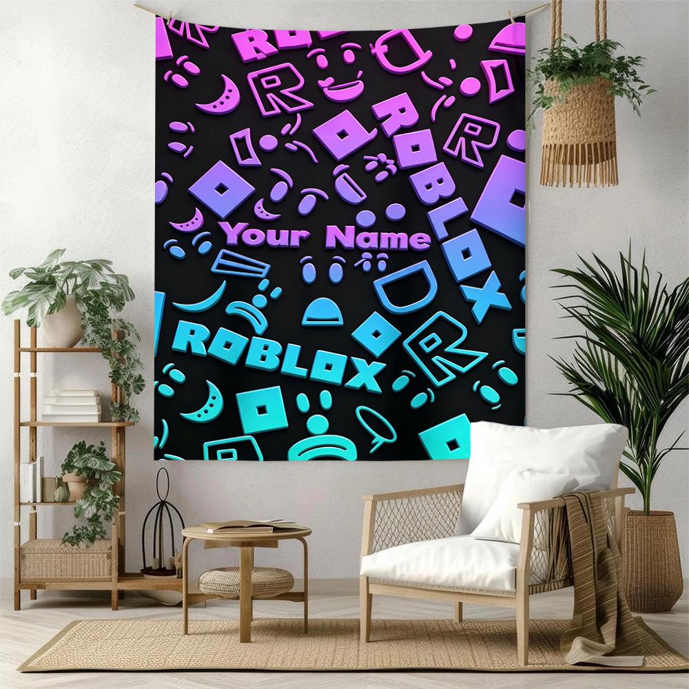 Roblox Custom Wall Tapestry Gift Personalized Tapestry Non-Fading Color Ideal for Home Decor Ideal for All Seasons Gifts For Family Or Friends