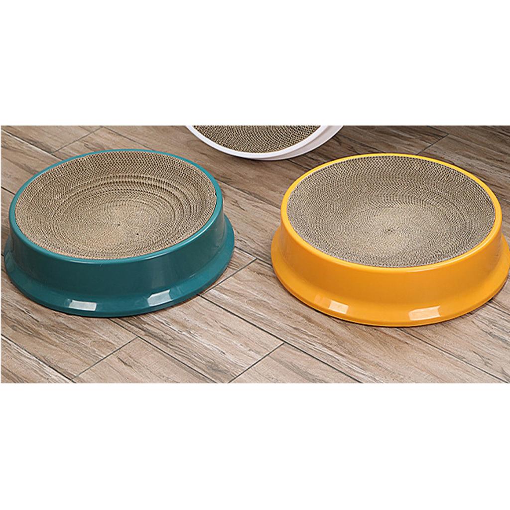 Cat Scratcher Bed with Replaceable Scratching Board Large Round Shape Scratch Resistant   Multifunction Cat Scratcher