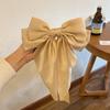 Elegant Solid Large Bow Ribbon Hair Clip for Women Girl Sweet Headbands Soft Satin Hairpin Hairgrip Fashion Hair Accessories