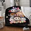 1Pc Cute Labubu Blanket Soft Comfortable Polyester Blanket Allseason Bedroom Office Outdoor Use Christmas Gift Choice Print Home Blanket Soft And Comf