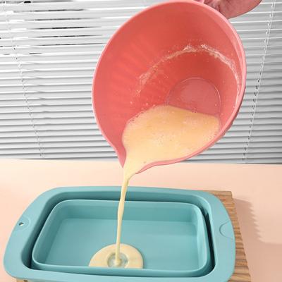 Bol Grande para Ensalada con Pico Vertedor Inclinado y Asa Engrosada Bol Mezclador Antideslizante para Ensalada Harina Amasado Preparación de Alimentos Esencial de Cocina