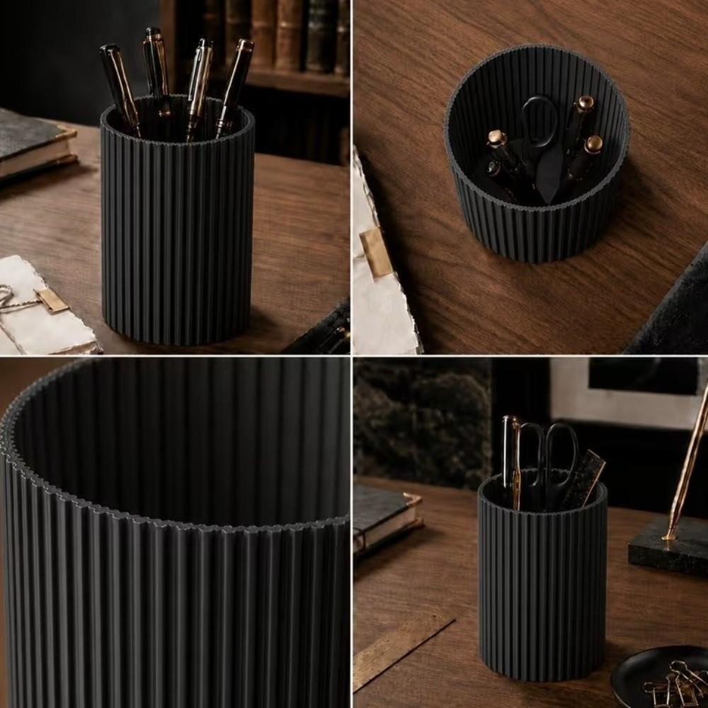 3D Printed Striped Pen Holder Minimalist Desk Stationery Storage Pencil Holder  Bathroom Storage