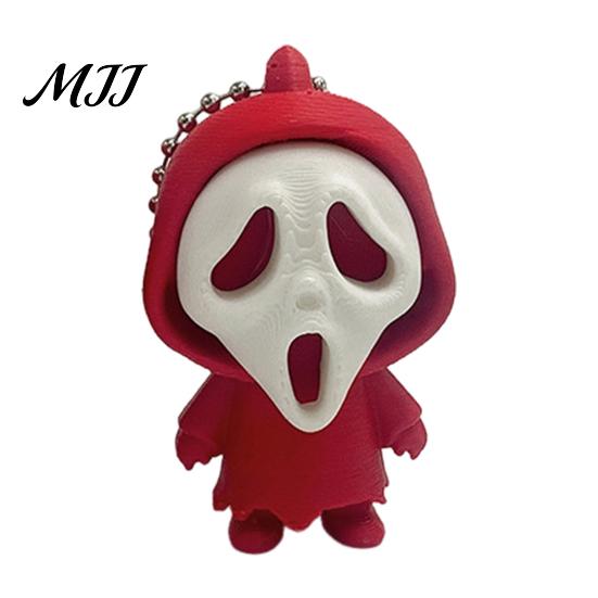 Gothic Skeleton Ornament Mini Screaming Keychain Pendant, 3D Printed Halloween Skull Model Hanging Decor, Backpack Schoolbag Purse Bag Charm