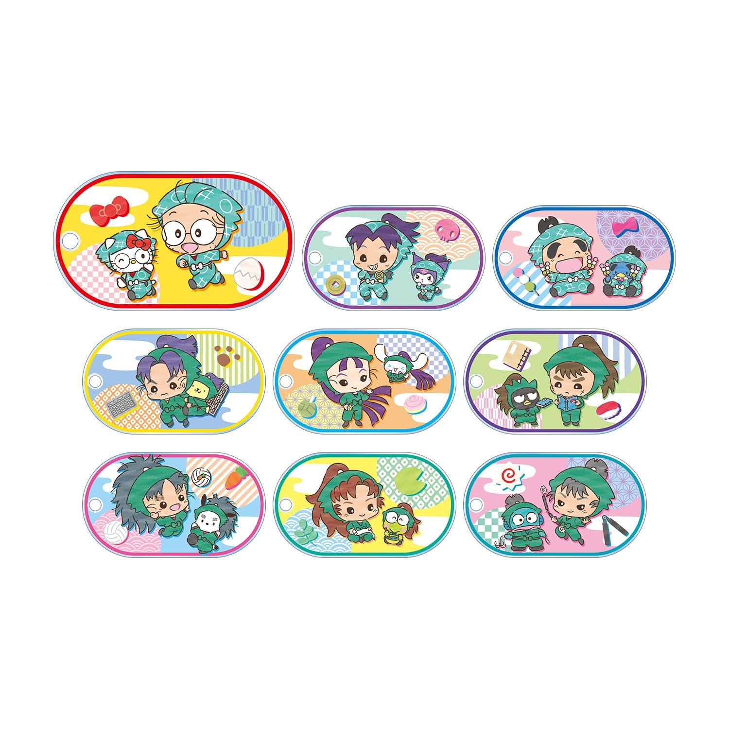 

Акриловый брелок для ключей Nintama Rantaro x Sanrio Characters, коробка из 9 штук