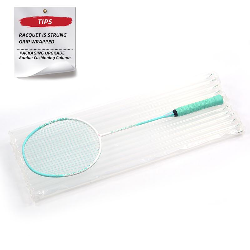 Blossom Rain Women's Composite Carbon Fiber Badminton Racket Ultra-Light 26lbs Pre-Strung, Macaron Pastel Colors , Free Bag