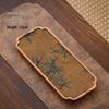 Ru Han Vintage Chinese Walnut Wood Tea Tray