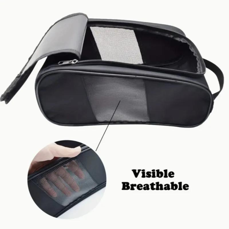 Portable Golf Shoe Bag Oxford Cloth Shoe Carrier Breathable Lightweight Dustproof Handbag for Football Tennis Sports