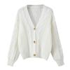 2024 Autumn/Winter Women's Loose Cable Knit Cardigan Sweater