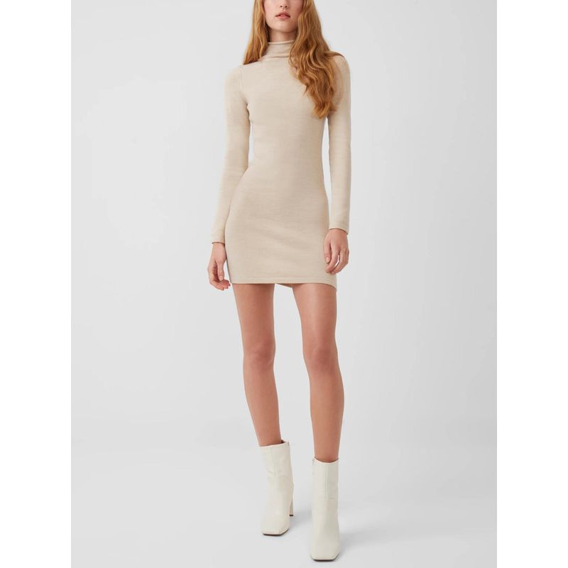 

Sunshine House Autumn and Winter New Arrival Export Fashion FC Home Turtleneck Slim Looking Long Sleeves Knitwear Dress Sweater Apricot Bust size 80-86