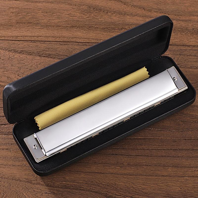 Harmonica Professional C for Key 24 Holes Polyphony Organ Diatonic Mouth with fo