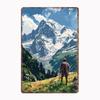 Mont Blanc France Mountain Travel Poster Metal Plaque Poster Club Home Bar Cave Classic Plaques Tin Sign Posters Room Wall Decor