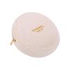 Chanel Geantă rotundă din pâslă albă pentru machiaj, necesar cosmetic