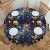 Fireflies And Fairy Lights Lotus Flowers  Round Tablecloths 60 Inches Nelumbo Nucifera  Table Cover for Wedding Table Cloth