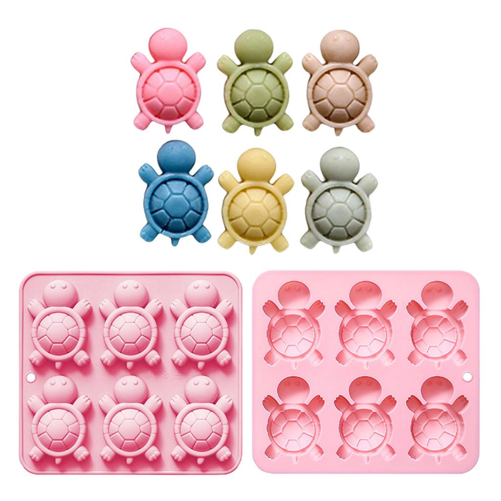 6 håligheter Stor sköldpadda Moussetårtsform Livsmedelskvalitet Silikon Chokladdessert Bakform Familjesammankomst Bakverk