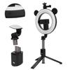 Kabelloser Bluetooth Selfie-Stick mit Ringlicht-Halterung, Faltbarer Stativständer, Desktop-Selfie-Stick