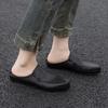 Fashion Round Toe Cow Leather Covered Toe Slippers Women Wedges Heels Leisure Soft Leather Mules Female Quality Brand Classic Slipper