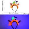 Halloween Felt Headband Glow in The Dark Pumpkin Ghost Bat Eyeball Hair Hoop Cosplay Costume Hair Ornament Halloween Night Party